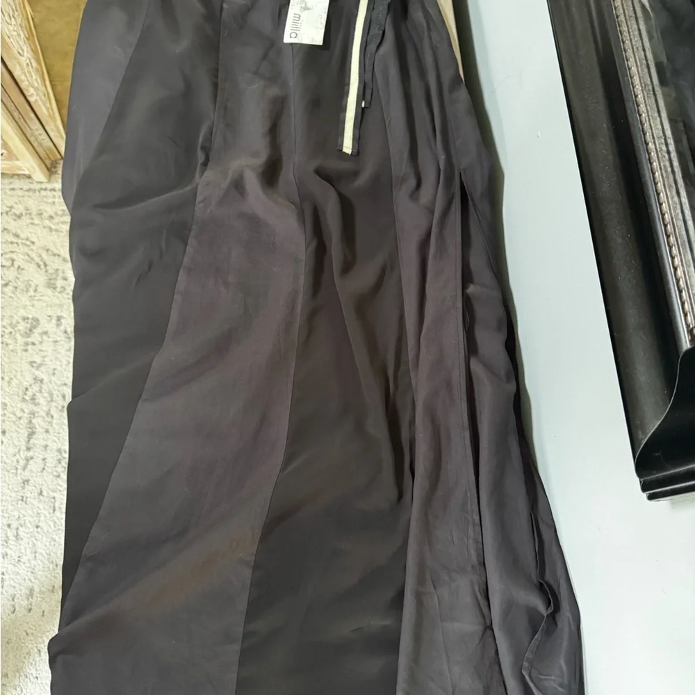 Miilla Clothing Black Maxi Skirt with Flowing Panels